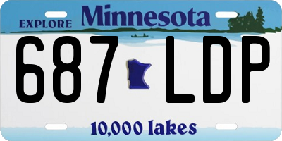 MN license plate 687LDP