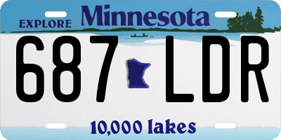 MN license plate 687LDR