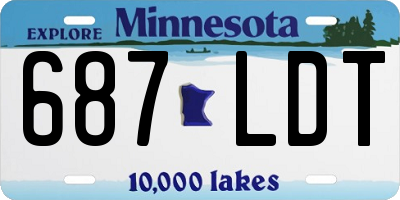 MN license plate 687LDT