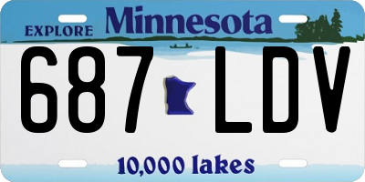 MN license plate 687LDV