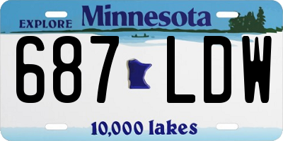 MN license plate 687LDW
