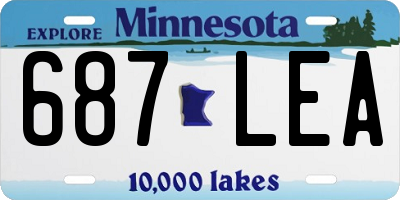 MN license plate 687LEA