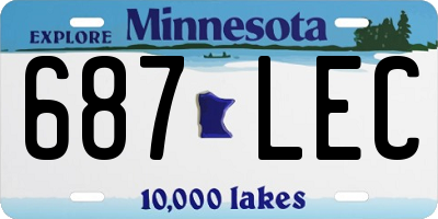 MN license plate 687LEC