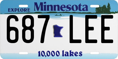 MN license plate 687LEE