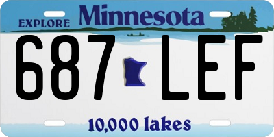 MN license plate 687LEF