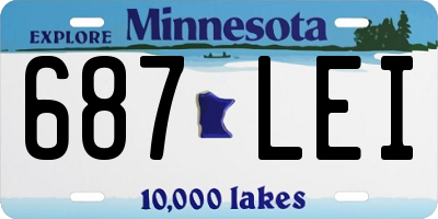 MN license plate 687LEI