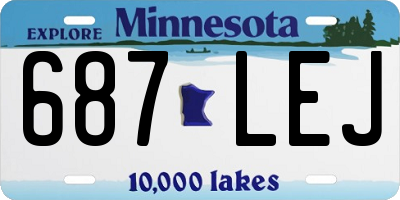MN license plate 687LEJ