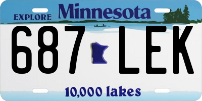 MN license plate 687LEK