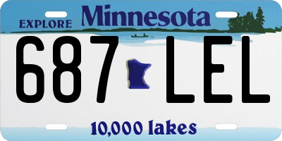 MN license plate 687LEL