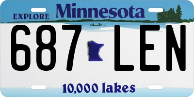 MN license plate 687LEN