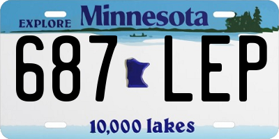 MN license plate 687LEP