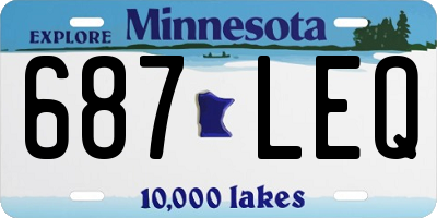 MN license plate 687LEQ