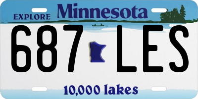 MN license plate 687LES