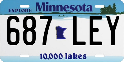 MN license plate 687LEY