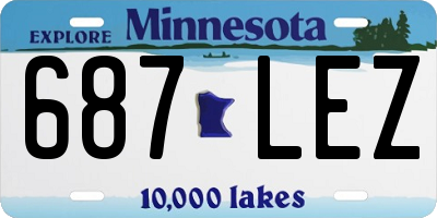 MN license plate 687LEZ