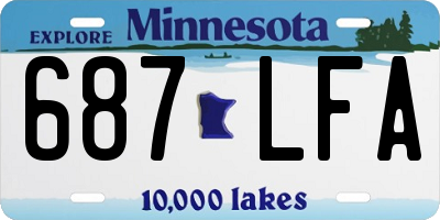 MN license plate 687LFA