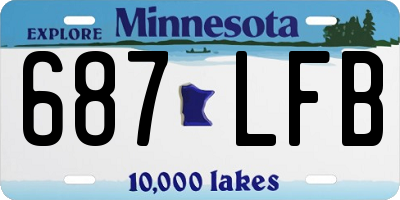 MN license plate 687LFB