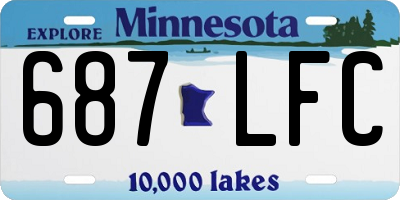 MN license plate 687LFC