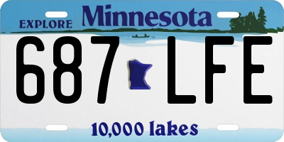 MN license plate 687LFE
