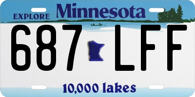 MN license plate 687LFF