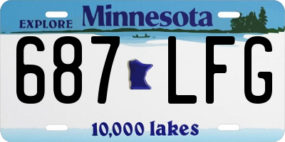 MN license plate 687LFG