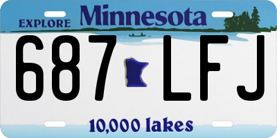 MN license plate 687LFJ