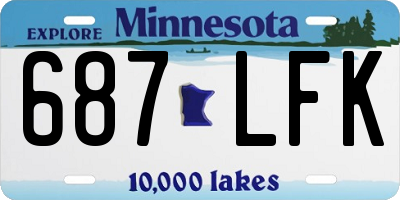 MN license plate 687LFK