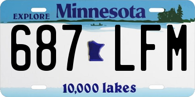 MN license plate 687LFM