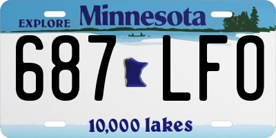 MN license plate 687LFO