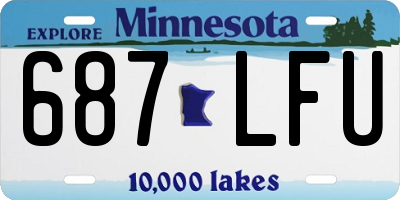 MN license plate 687LFU