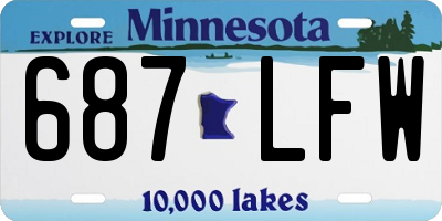 MN license plate 687LFW
