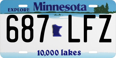 MN license plate 687LFZ