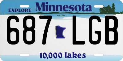 MN license plate 687LGB