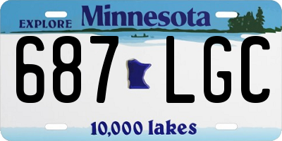 MN license plate 687LGC