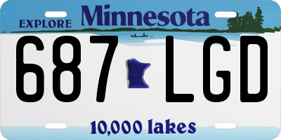 MN license plate 687LGD
