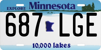 MN license plate 687LGE