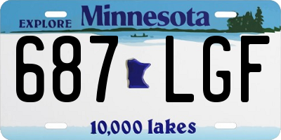 MN license plate 687LGF