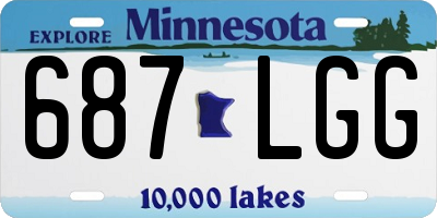MN license plate 687LGG