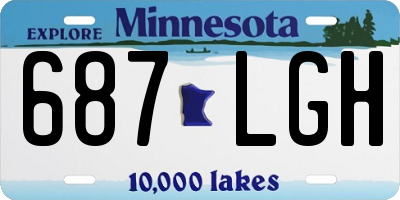 MN license plate 687LGH