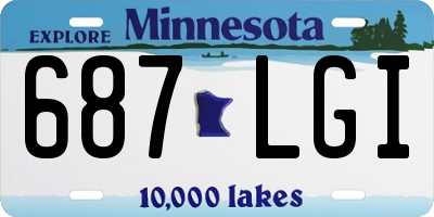 MN license plate 687LGI