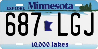 MN license plate 687LGJ