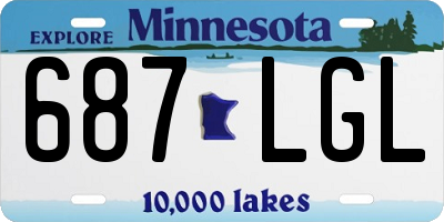 MN license plate 687LGL