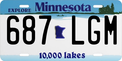 MN license plate 687LGM