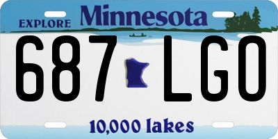 MN license plate 687LGO