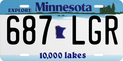 MN license plate 687LGR