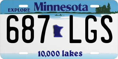 MN license plate 687LGS