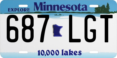 MN license plate 687LGT