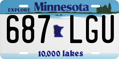 MN license plate 687LGU