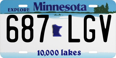 MN license plate 687LGV