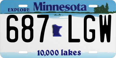 MN license plate 687LGW